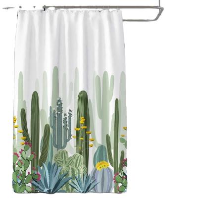 China Sustainable Wholesale Custom Digital Printing Bathroom Sets Personalized Waterproof Stylish Shower Curtain for sale