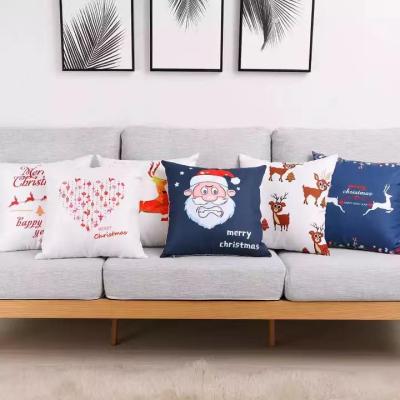 China PORTABLE Christmas Pillow Case Santa Claus Deer Pillowcases Cushion Cover Merry Christmas Pillow Case for Home Decor for sale