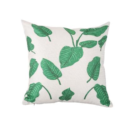 China PORTABLE Green Foliage Weed King Nature Leaves Hemp Pillowcase Cushion Case For Sofa Bed Home Decor for sale