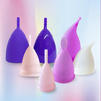 China New Cup Feminine Hygiene Product Discharged By This Custom Silicone Menstrual Set Menstrual Cup Valve Design Hypoallergenic for sale