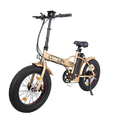 China Kuake China Long Term 20 Inch 500w 13ah Aluminum Alloy Electric Bike Fat Off Flexible Electric Bike With Removable Battery for sale