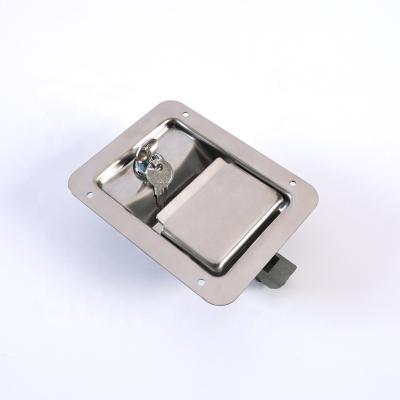 China Refrigerated Truck Van Van Door Handle Lock Mirror-Polished 304 Stainless Steel Pallet Latch for sale