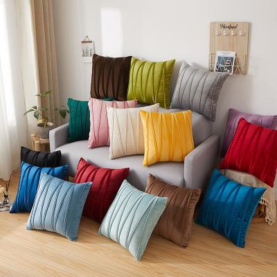 China Comfortable Colorful Line Decorative Pillow Case Cushion Decoration W Cover for sale