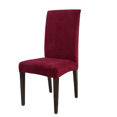 China Simple Luxury Velvet Soft Velvet Chair Cover For Wedding 2020 Wholesale Warm Plush Chair Covers Warm Thick Velvet Dining Chair Cover for sale