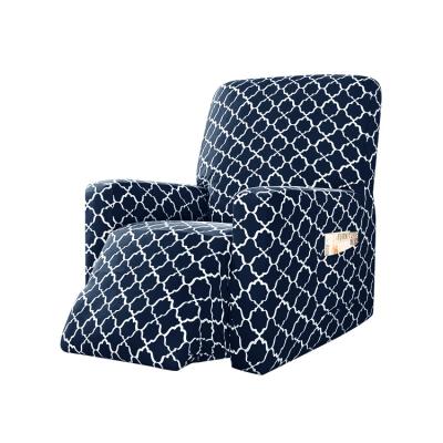 China Elastic Band Under High Cushion Stretch Recliner Cover Cloud Printing Recliner Sofa Cover 1 PC Recliner Sofa Cover for sale