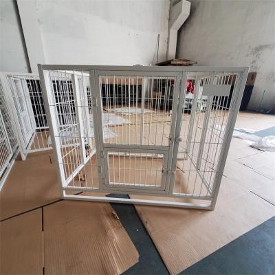 China Wholesale Viable High Quality Single Layer Folding Double Door Dog Cage With Wheels Used Dog Cage For Sale for sale