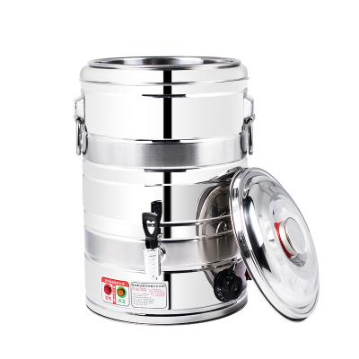 China Keep Warm 304 Stainless Steel Electric Water Urn Food Steamer Soup Cooker With Faucet for sale