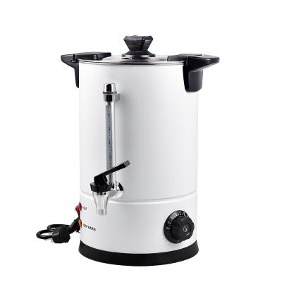 China 360 Degree Rotating Base 8Litre Powdercoat Stainless Steel White Hot Water Urn for sale