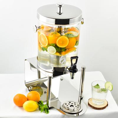 China With Ice Tube To Cool 8 Liter Hotel Buffet Beverage Dispenser With Center Cooling Column for sale