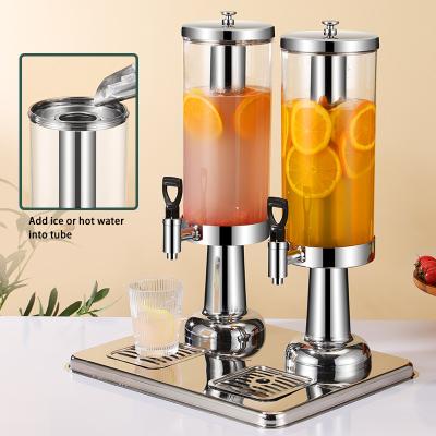 China Simple Stainless Steel Buffet Juice Dispenser Cooling Fruit Juice Dispenser for sale