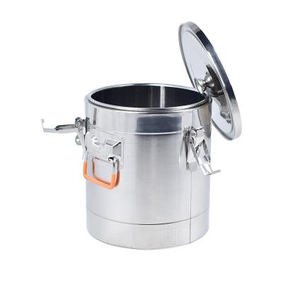 China With Two Latches Stainless Food Carrier Large Bucket Keeping Barrel With Latches for sale