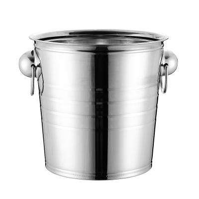 China Sustainable Silver Stainless Steel Wine Ice Champagne Bucket for sale