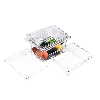 China Hold Food In Bar / Cart / Restaurant / Shake Pan Hotel PC GN Yingxingtai Normal Hotel Shake Gastronorm Container Ice Cream Pan for sale