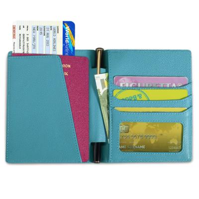 China RFID Blocking PU Anti-Rfid Passport Case Holder 2021 Wallet Card Holder Eco-friendly Leather Traveling Bag for sale