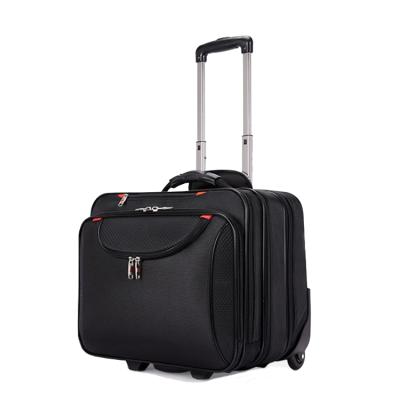 China Business oytb-16 Waterproof Nylon 1680D 4 Compartment 18 Inch Luggage Cabin Trolley Pilot Luggage For Business for sale