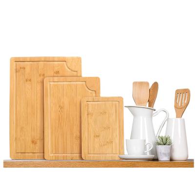 China Sustainable Wholesale Custom Eco Friendly Bamboo Wooden Bread Cutting Cutting Board Set For Kitchen for sale