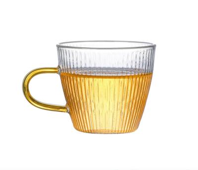 China Viable Wholesale New Design Artificial Tea Cup Blowing Glass Coffee Mugs For Drinking for sale