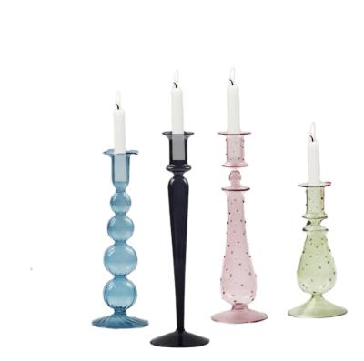 China Wholesale Hot Wholesale Home Living Room Nordic Home Decoration Glass Candle Holder for sale