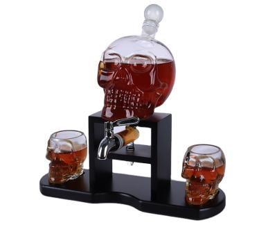 China CREATIVE High Quality Halloween Creativity Shaped Liquor Glass Decanter Gift Set With 4 Glasses for sale