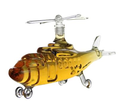 China Cheap Airplane Price Alcohol Gift Glass Whiskey Wine Liqior Decanter Airplane Shape Glass Decanter for sale