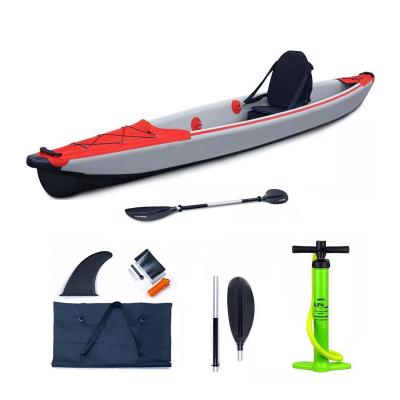 China PVC & Drop Point Fishing Canoe Full 2 ​​Layers Drop Point Inflatable Fishing Kayak for sale