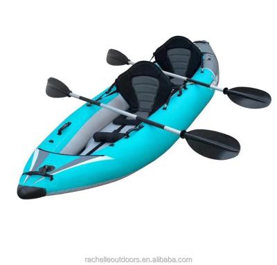 China PVC & Drop Stitch Fast Delivery Fishing Canoe Rowing Kayak Float Inflatable Lake BoatFor Paddling and River Floating for sale