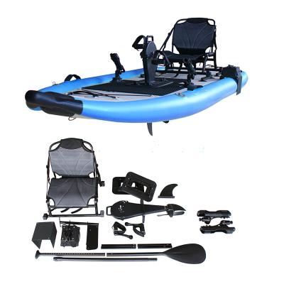 China Drop Stitch Floor PVC Wall Patent Unique Fast Shipping Inflatable Portable Sea Fishing Pedal Boards With Adjustable Seat for sale