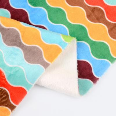 China Other Unique Design Cheap Poly 20S Spandex Mixed Fannel Knitted Blanket Fabric for sale