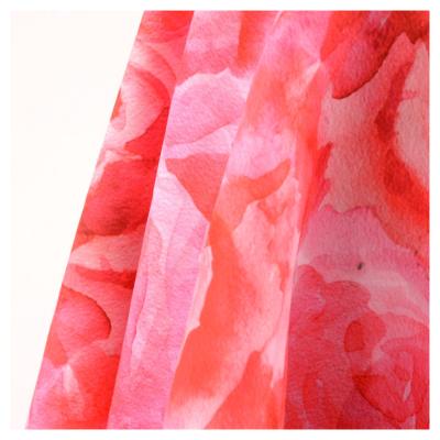 China Other Peach Pink Skin Fabric Eco Friendly Woven Plain Polyester Material For Lady Dresses for sale