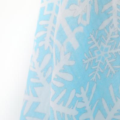 China Other fabric factory supply beautiful winter snow sky blue muslin dobby cotton fabric material for sale