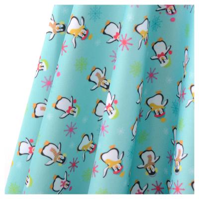 China Other Onlion Store Swimwear Penguin Picture Polyester Spandex Quick Dry Knitted Fabric for sale