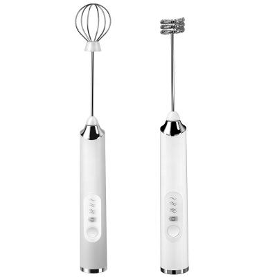 China Battery Operated Stainless Maker Stocked Hand Held Electric Foam Frother With Replaceable Handle Head for sale