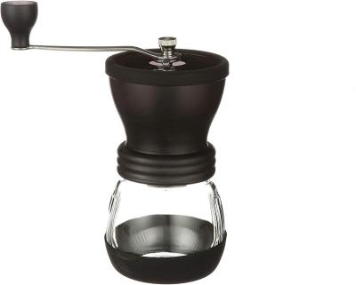 China Who respects the environment. Easy Manual Coffee Bean Grinder with Burr Hand Coffee Grinder Mill Stainless Steel Ceramic Handle for sale