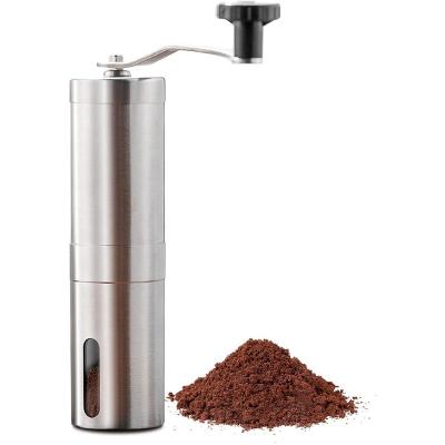 China Modern Stainless Steel Manual Coffee Bean Grinder With Adjustable Settings Conical Burr Grinder Coffee Beans for sale