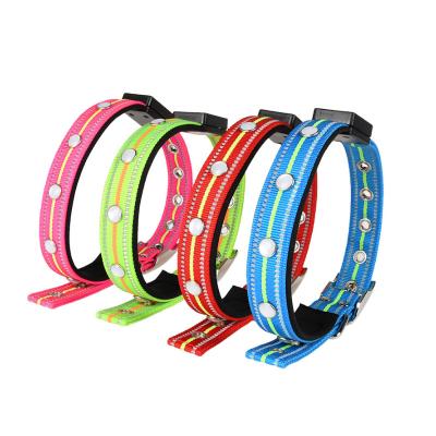 China Hot Sale Padded Quality Guaranteed 2 in 1 Reflective Dog Collar Rechargeable Rechargeable Light for sale