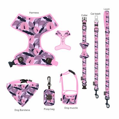 China Premium Luxury Personalized Pet Bandana Collar Dog Leash And Custom Adjustable Pet Collar Dog Collar for sale