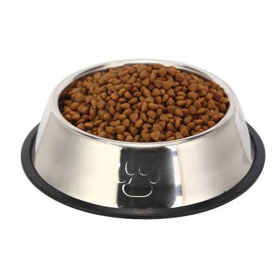 China Sustainable Stainless Steel Dog Bowl Pet Bowl Water Feeder Pets Non-Slip Drop Shipping In Stock for sale