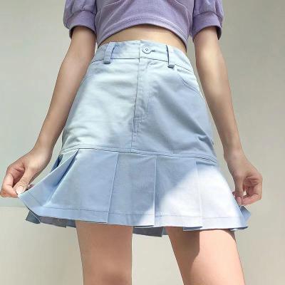 China High-waist Anti-static Hot A-line Party Skirt Girls Sweeat Color Soild Color Women's Short Skirt for sale