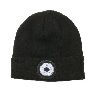 China Soft Outdoor Sport LED Beanie Hat Speakers Knit Stereo Earphone Wireless Headphones for sale