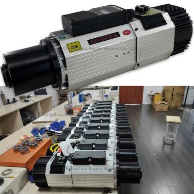 China Milling ATC 9kw Air Cooled Spindle Motor 24000rpm For Wood Carving CNC + Inverter + Automatic Chuck + Tool Holder for sale