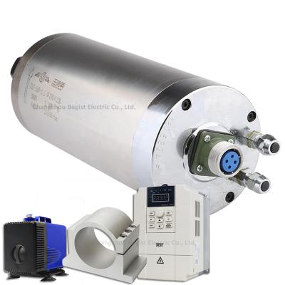 China High Quality ER20 24000RPM Spindle 3.2kw Water Cooled Milling Motor With 3 Bearings for sale