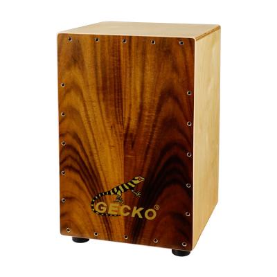 China New Custom Made Premium Small Exquisite Gecko Diy Drum Box Cajon Percussion Wooden Musical Instruments for sale