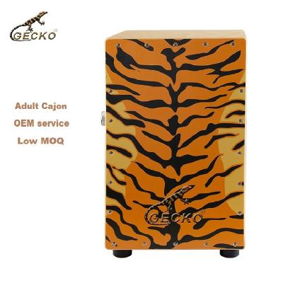 China Gecko Exquisite Workmanship Percussion Instrument Cajon Drum Adult Wooden Backing Customization On Sale for sale