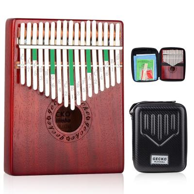 China 2021 Best Goods Selling 17 Key Kalimba Instrument Thumb Piano Finger Mahogany Piano for sale