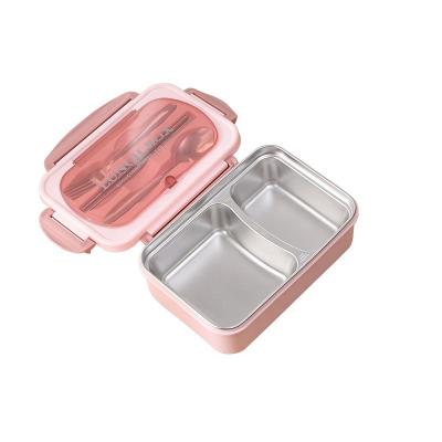 China 304 Stainless Steel Lunch Box Bento Box Microwavable Single Wall Food Containers Bulk for sale