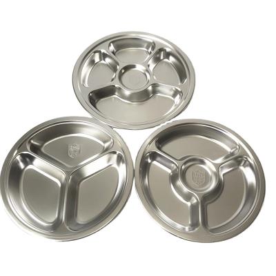 China Sustainable Buffet Dinner Plate Stainless Steel Baking Dinner Plate Tray Food Fruit Plate School for sale