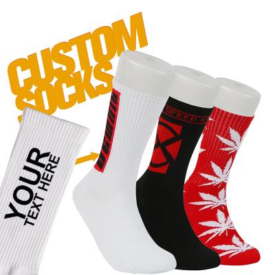 China Breathable design and made your own logo Skate Tube OEM Sport Athletic Socks Custom Logo Sport Athletic Socks for sale