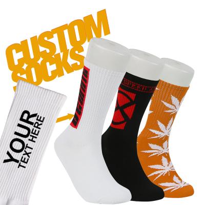 China Breathable OEM Made Your Own Design Logo Sport Socks Custom Cotton Sport Athletic Socks Logo for sale