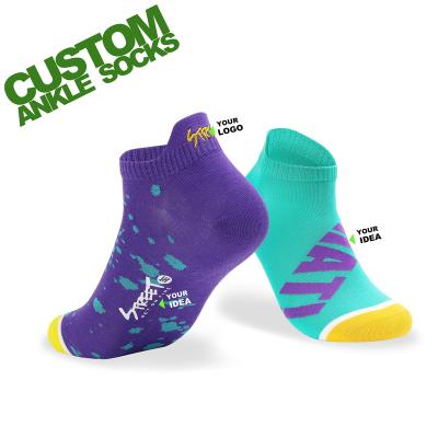 China QUICK DRY Colored Unisex Custom Branded Socks Customized Logo Design Men Casual Socks (YS) Heel With Tag for sale