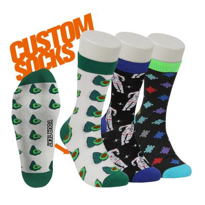 China Custom Design QUICK DRY Mens Fashion Cotton Crew Socks OEM Custom Socks For Men for sale